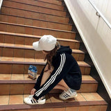 Oversized Striped Hoodie