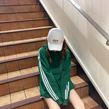 Oversized Striped Hoodie