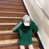 Oversized Striped Hoodie