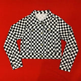 Checkerboard Cropped Jacket