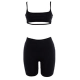 Sleeveless Cami Top & Biker Shorts (Two Piece Set)