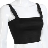 Buckled Strap Crop Top