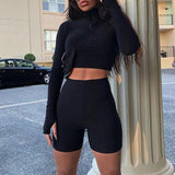 The Chloe Crop & Biker Set
