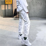 Dollar Sign Printed Sport Trousers