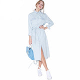 Denim Long Button Up Dress