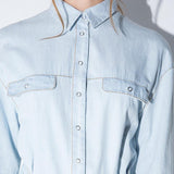 Denim Long Button Up Dress