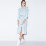 Denim Long Button Up Dress