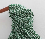 Green Ruffled Floral Dress