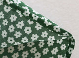 Green Ruffled Floral Dress