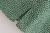 Green Ruffled Floral Dress