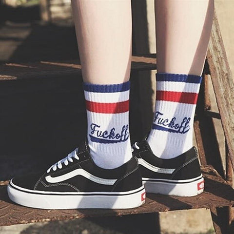 "Fuck Off" Sport Socks
