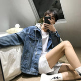 Oversized Distressed Denim Jacket