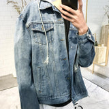 Oversized Distressed Denim Jacket