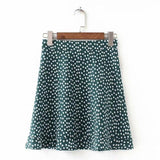 Ruffled High Waisted Printed Skirt