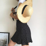 Ruffled High Waisted Printed Skirt