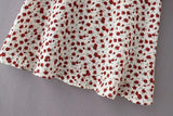 Ruffled High Waisted Printed Skirt