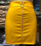 PU Leather High Waisted Mini Skirt
