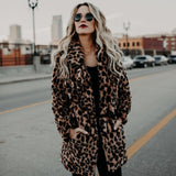 Vegan Fur Leopard Coat