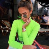 Neon Green Turtleneck Sweater