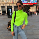 Neon Green Turtleneck Sweater
