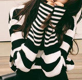 Striped Turtleneck Knitted Sweater