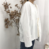 Drop Shoulder Oversized Long Sleeve Tee