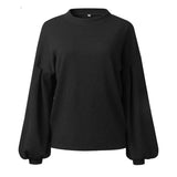Knitted Lantern Sleeve Sweater