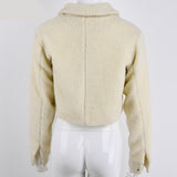 Teddy Button Up Cropped Jacket