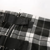 Plaid Buckled Tube Top