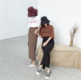 High Waisted Ankle Length Maxi Skirt