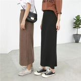 High Waisted Ankle Length Maxi Skirt