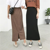 High Waisted Ankle Length Maxi Skirt