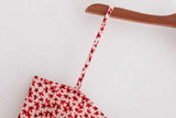 Red Floral Cami Midi Dress