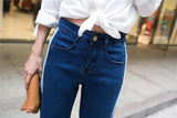Deconstructed High Waisted Single Stripe Denim