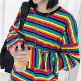 Rainbow Striped Long Sleeve Shirt