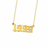 90s Baby Custom Year Necklace