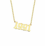 90s Baby Custom Year Necklace
