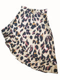 High Waisted Leopard Midi Skirt