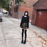 Plaid Yellow Skirt