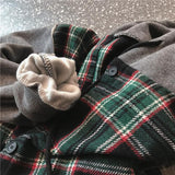 Plaid Oversized Drop Shoulder Hoodie