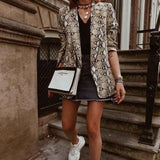Snake Skin Print Blazer