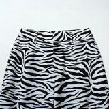 Zebra Print High Waisted Trousers