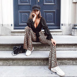 Slim Leopard Bell Bottoms
