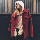 Button Up Teddy Sherpa Jacket