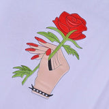 Give You A Rose Embroidered Tee