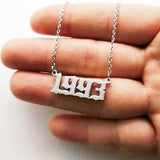 90s Baby Custom Year Necklace