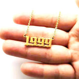 90s Baby Custom Year Necklace