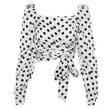 Polka Dot Wrap Top