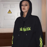 Neon Black Oversized Hoodie