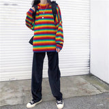 Rainbow Knitted Oversized Sweater